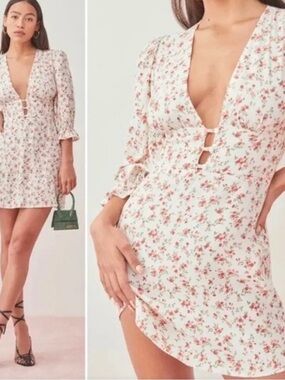 Reformation Mini linen dress size 4